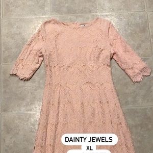 Dainty jewells midi blush dress